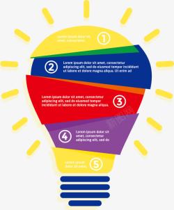 创造力灯泡数字标签高清图片