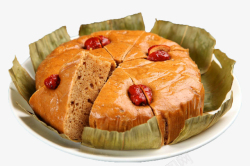 红糖糕荷叶红枣红糖糕高清图片