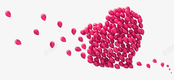 粉色浪漫爱心气球装饰图案png免抠素材_新图网 https://ixintu.com 免抠PNG 气球 浪漫 爱心 粉色 装饰图案