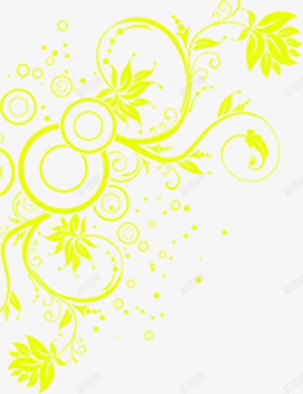 黄色花朵线条招聘png免抠素材_新图网 https://ixintu.com 招聘 线条 花朵 黄色