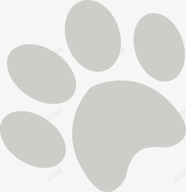 卡通可爱灰色猫爪印图标png_新图网 https://ixintu.com 卡通 卡通猫爪印 可爱 图标 灰色 猫 猫爪 猫爪印