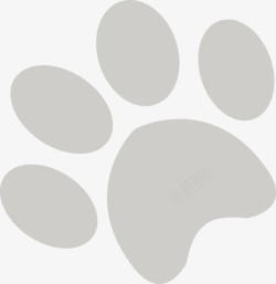 猫印卡通可爱灰色猫爪印图标高清图片