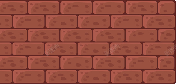 砖头垒的墙卡通图png免抠素材_新图网 https://ixintu.com 一段墙体 不完整的围墙 红色 长方形