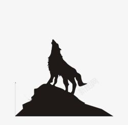狼的剪影高山上的狼剪影高清图片