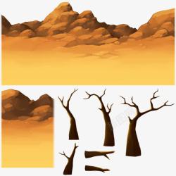 3D抽象树抽象宫殿3D抽象沙漠高清图片