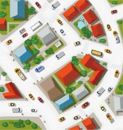 汽车内部结构图城市交通卡通图高清图片