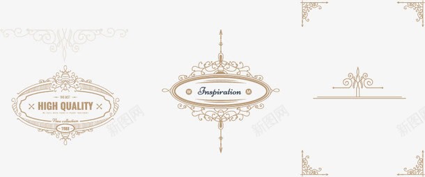 古典字母花边边框图标png_新图网 https://ixintu.com 企业LOGO 公司logo 创意logo 古典边框 名片卡片 商标设计 无缝底纹 标志设计 潮流logo 花纹底纹 花纹花边
