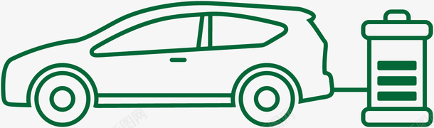 绿色线条充电汽车png免抠素材_新图网 https://ixintu.com 世界环境日 充电汽车 爱护环境 环保 生态循环 自然 节能 车辆