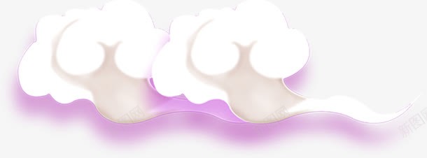 紫色祥云装饰背景png免抠素材_新图网 https://ixintu.com 祥云 素材 紫色 背景 装饰
