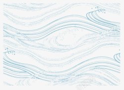 精致花纹海洋生物波浪高清图片
