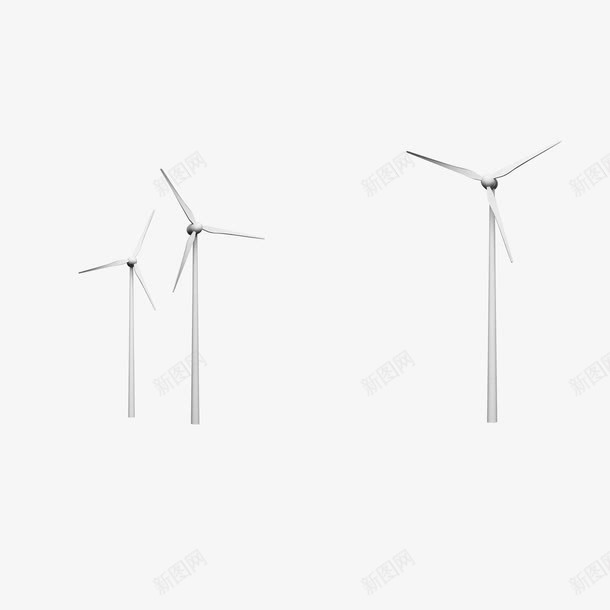 风力发电机png免抠素材_新图网 https://ixintu.com 发电机 环保 自然资源