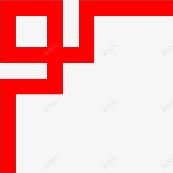 红色边框花纹新年海报png免抠素材_新图网 https://ixintu.com 新年 海报 红色 花纹 设计 边框