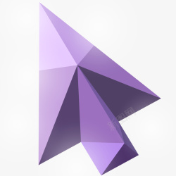 平面3d装饰画紫色三维立体箭头矢量图高清图片