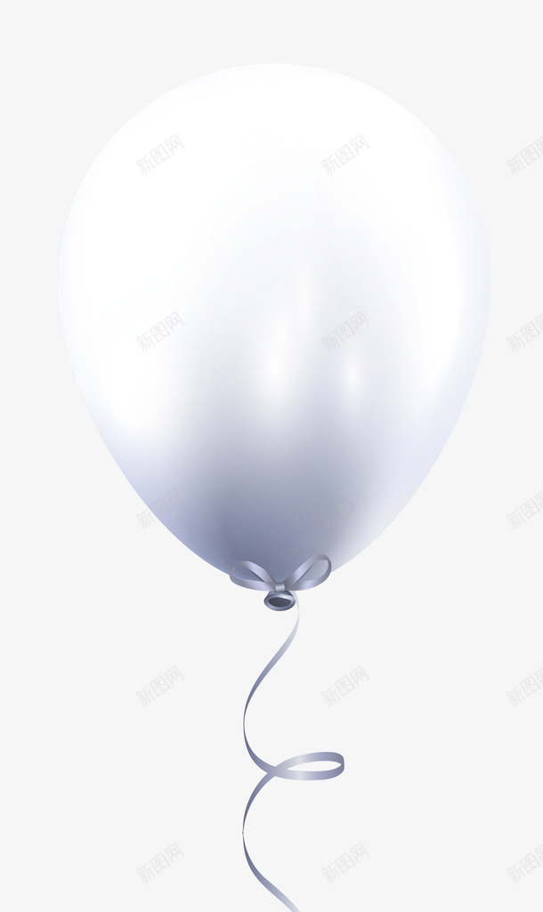 手绘白色气球png免抠素材_新图网 https://ixintu.com 光晕 小清新 手绘 气球 白色 简约 绳子 质感