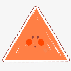 黄色三角形图形标签矢量图素材