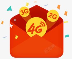 4G时代3G4G流量红包高清图片