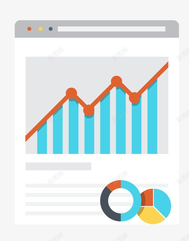 网页数据png免抠素材_新图网 https://ixintu.com 折线 数据 电脑 矢量素材 网页