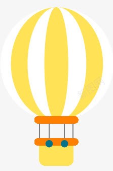 创意扁平黄色的热气球png免抠素材_新图网 https://ixintu.com 创意 扁平 热气球 黄色