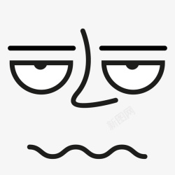 难受表情卡通插画矢量图图标图标