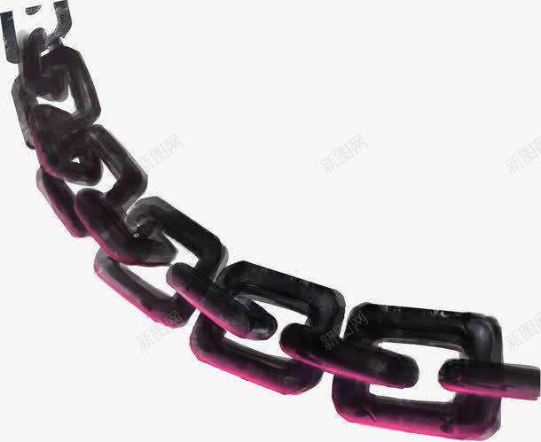 紫色简约锁链装饰图案png免抠素材_新图网 https://ixintu.com 免抠PNG 简约 紫色 装饰图案 锁链
