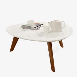 小桌白色三脚小茶几高清图片