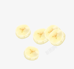 香蕉干素材淡黄色香蕉片香蕉干矢量图高清图片