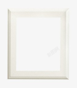 木质相框免抠白色木质简约边框高清图片