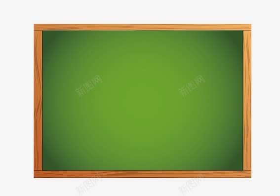 卡通黑板png免抠素材_新图网 https://ixintu.com 写字 卡通黑板 学习 学校 学生 棕色 绿色 黑板
