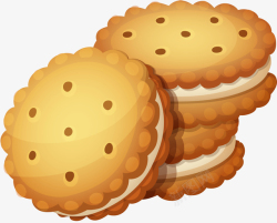 饼干图案黄色夹心饼干高清图片