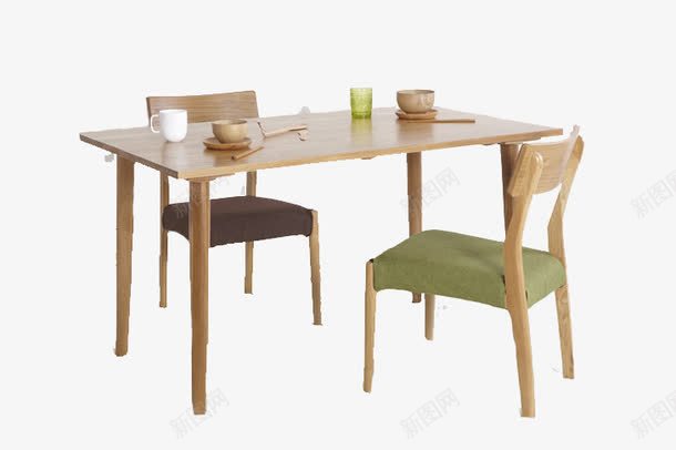 餐厅桌子png免抠素材_新图网 https://ixintu.com 产品实物 家具 家居 木头桌子 杯子 椅子 简约 茶杯