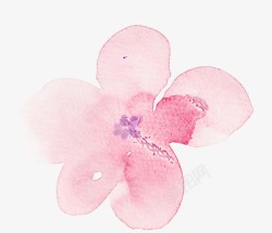 粉色水墨艺术花朵春天素材