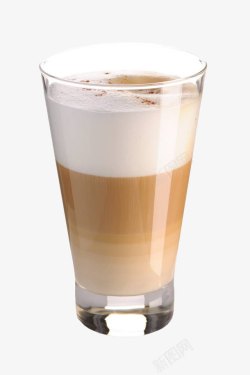 矢量咖啡玻璃杯一杯好喝的焦糖玛其朵咖啡高清图片