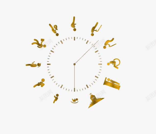 时钟艺术效果图png免抠素材_新图网 https://ixintu.com 时光 时机 时间 时间就是金钱 时间都去哪儿了 金色时钟