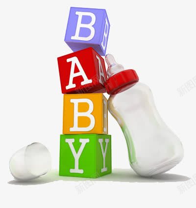 婴儿奶瓶png免抠素材_新图网 https://ixintu.com 奶粉 字母 宝宝