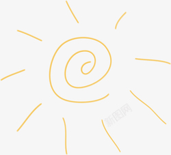 简笔画太阳光简单的太阳矢量图高清图片