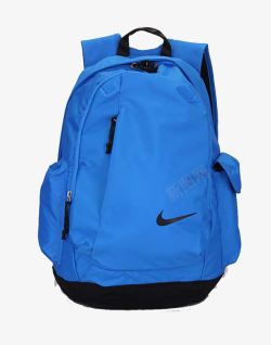 蓝色的书包nike运动型中性蓝色背包高清图片