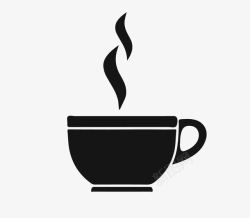 黑色办公室茶具茶杯icon图标高清图片