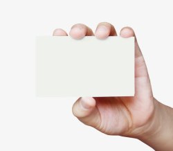 简洁白色名片拿着卡片的手高清图片