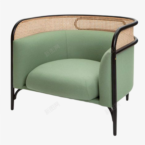 实拍的小清新的沙发png免抠素材_新图网 https://ixintu.com 产品 休息椅 商品实拍 简约 绿色