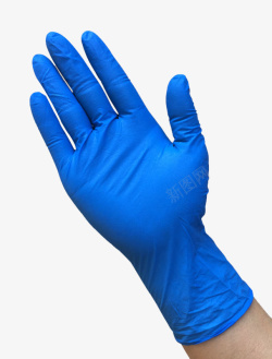 家居擦拭宝蓝色清洁手套高清图片