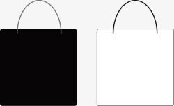 黑白纸袋创意购物商品购物纸袋图高清图片