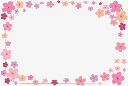 美丽框架粉色美丽花朵框架高清图片