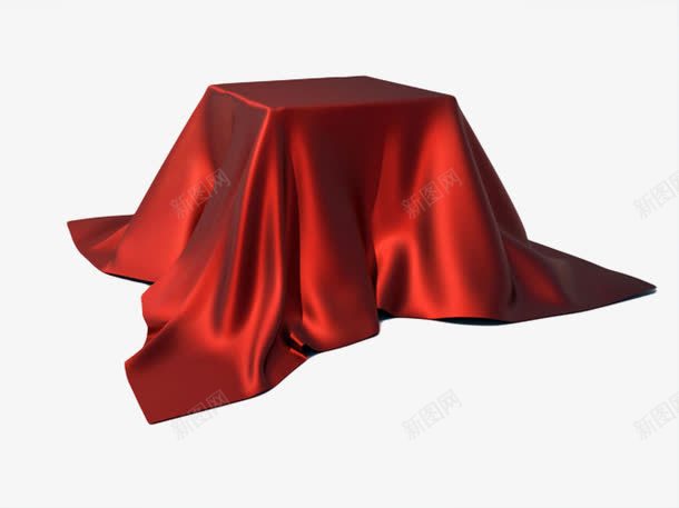 红色的布png免抠素材_新图网 https://ixintu.com 丝绸 方形 神秘大奖 红布 绸带
