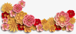 猪年海报花朵装饰边框素材