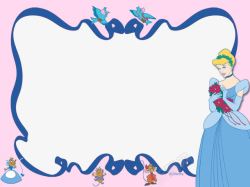 儿童台历模版可爱公主相框模板高清图片