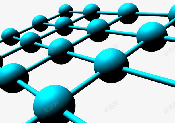 分子结构网状图png免抠素材_新图网 https://ixintu.com 几何 分子 结构 网状线 蓝色