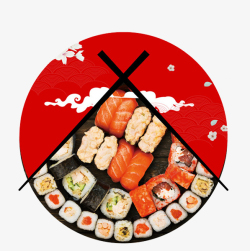 世界旅游日日本旅游美食寿司素材