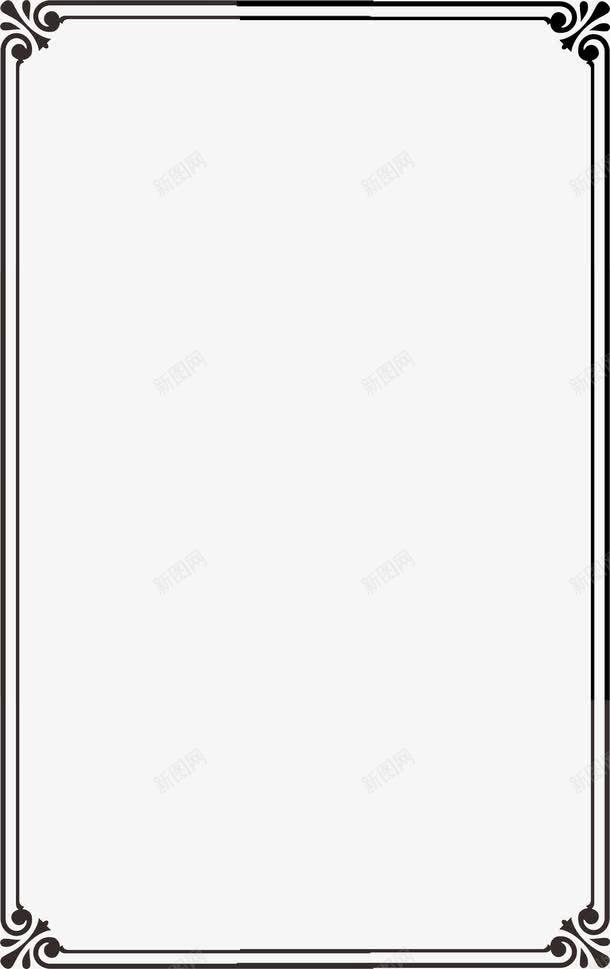 黑色边框png免抠素材_新图网 https://ixintu.com 复古 时尚 简单 简约