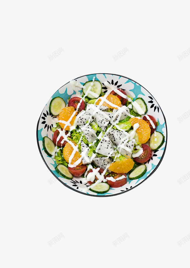 美味的水果沙拉实物图png免抠素材_新图网 https://ixintu.com 实物图 新鲜的 水果 水果沙拉 沙拉酱 美味的