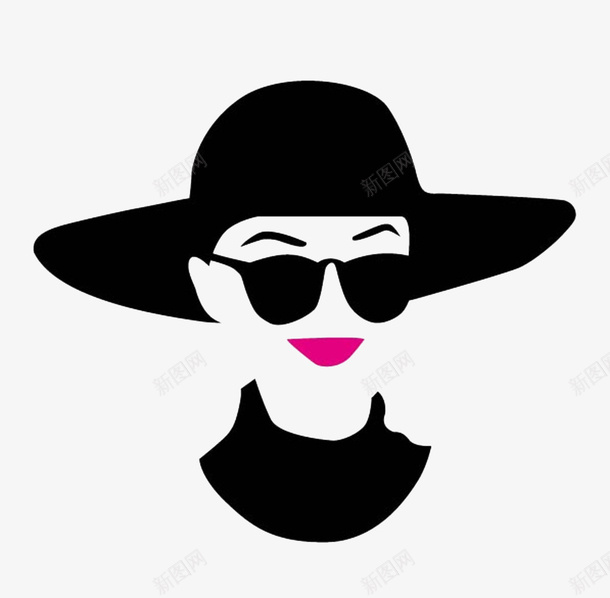 戴着帽子的时尚女郎图标png_新图网 https://ixintu.com 卡通人头像 墨镜 女人 带眼镜的人 戴墨镜 戴眼镜 戴眼镜的人 时尚 有文化 眼镜 矢量人